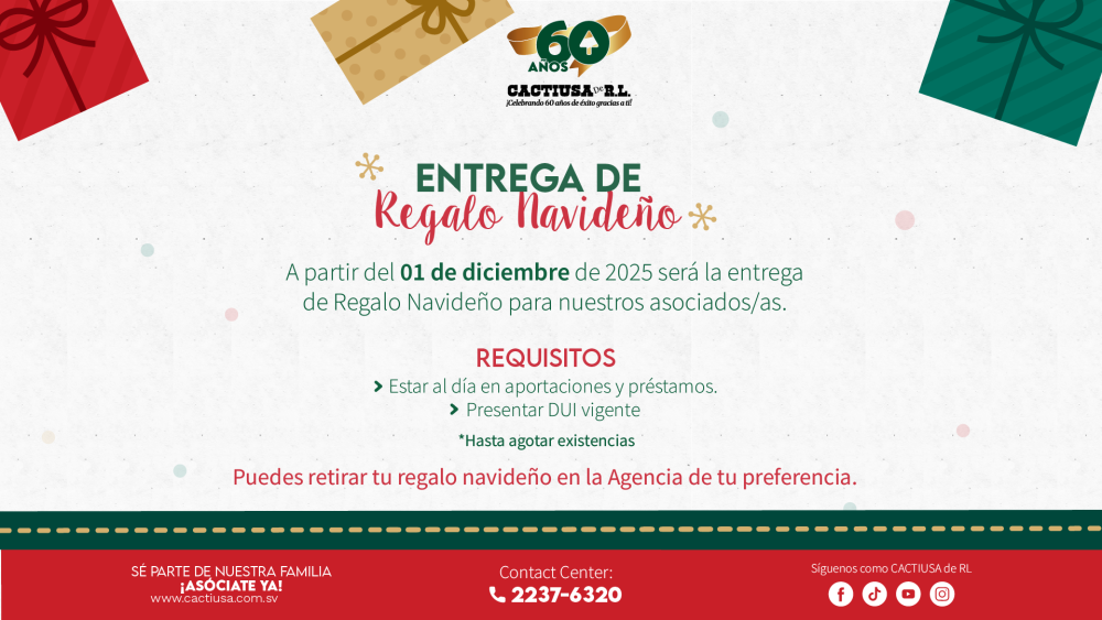 Entrega de Paquete Navideño y Juguetes desde el 1° de diciembre