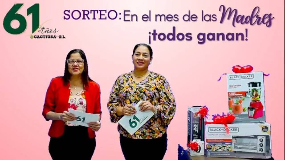 Sorteo de la promoción del mes de las madres.
